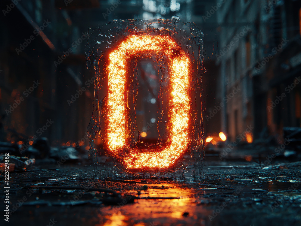 Poster countdown timer with glowing numbers signifies an exciting event is imminent in a futuristic setting