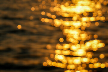 blurred bokeh effect abstract image capturing the golden reflections