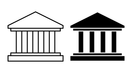 Museum Icon. Museum Symbol. Simple flat icon illustration of Museum. University Icon. University sign.