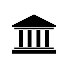 Museum Icon. Museum Symbol. Simple flat icon illustration of Museum. University Icon. University sign.