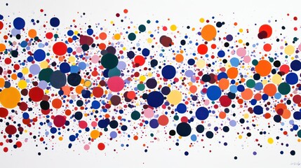 A vibrant composition of colorful circles creating a dynamic visual pattern.