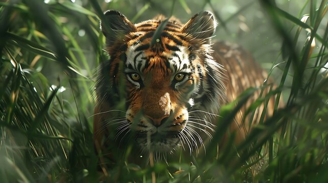 Balitiger is a captivating fusion of two worlds: the natural beauty of Bali and the majestic power of the tiger. This artistic representation blends the serene, tropical environment of Bali with the f