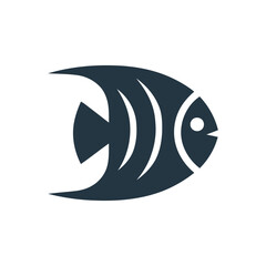 Minimal fish icon
