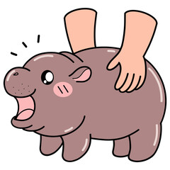 Hippopotamus cartoon character 