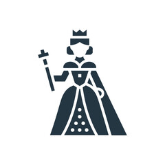 Obraz premium Queen Silhouette Icon