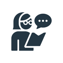 Reading Discussion Learning Icon