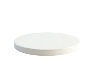 Isolated White Round Platform