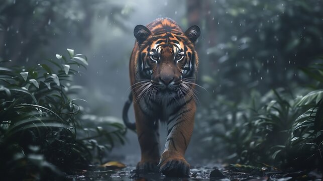 Balitiger is a captivating fusion of two worlds: the natural beauty of Bali and the majestic power of the tiger. This artistic representation blends the serene, tropical environment of Bali with the f
