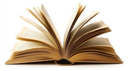 Fototapeta premium Open Book Pages Knowledge Education Literature Reading Wisdom Learning Textbook Pages Turning Open