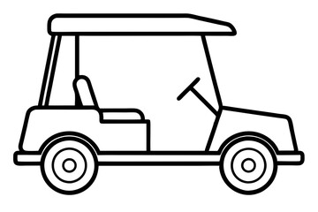 Fototapeta premium Sleek Golf Cart Vector Design