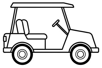 Sleek Golf Cart Vector Design