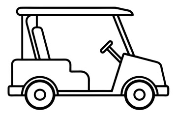Fototapeta premium Sleek Golf Cart Vector Design