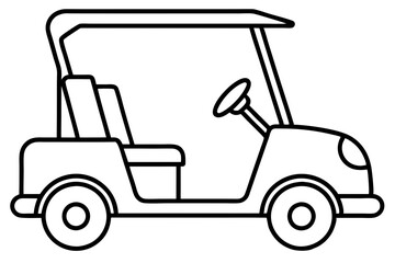Obraz premium Sleek Golf Cart Vector Design