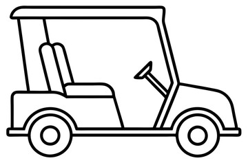 Sleek Golf Cart Vector Design