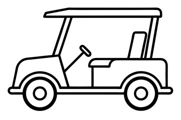 Sleek Golf Cart Vector Design
