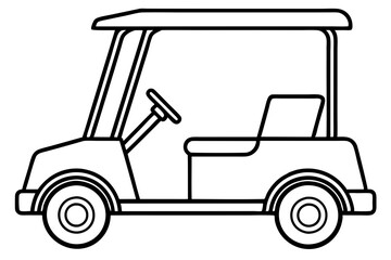 Sleek Golf Cart Vector Design