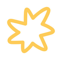 Cute outline flower bloom doodle