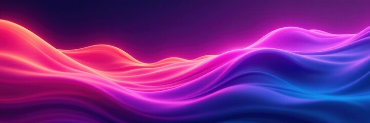 Fluid, swirling neon gradients forming abstract waves , motion, design, abstract art