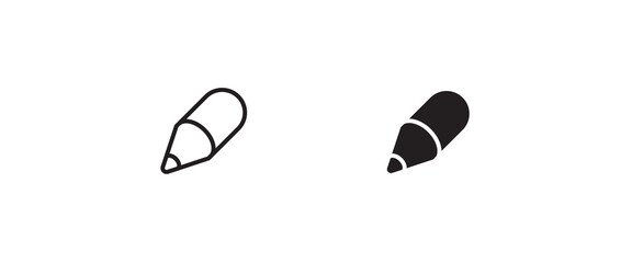 Pen Icon. Pencil, education, writer, copywriting icons button, vector, sign, symbol, logo, illustration, editable stroke, flat design style isolated on white linear pictogram