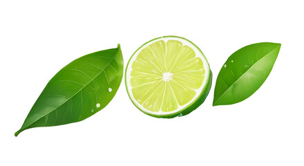 Lemon splashing with its fruits isolated on white background