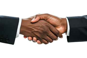 Shaking hands, agreement and partnership in office with business people.