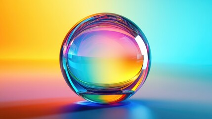 Glass object on a table