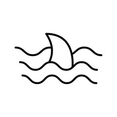 shark fin icon symbol template for graphic and web design collection logo vector illustration