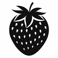 Strawberry Shape Silhouette in Vector Format