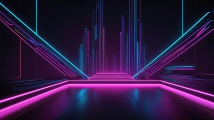 Neon RGB LED Abstract Background for poster