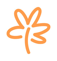 Floral leaf color plant doodle