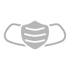 mouth guard, surgical mask, Medicine icon, simple flat style, pictogram logo symbol vector illustration, isolated on white for mobile app