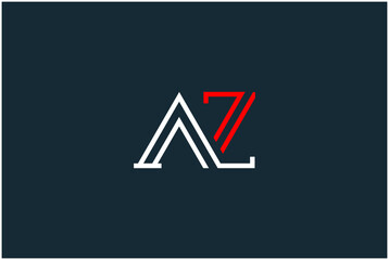 Initial AZ Logo Design Vector