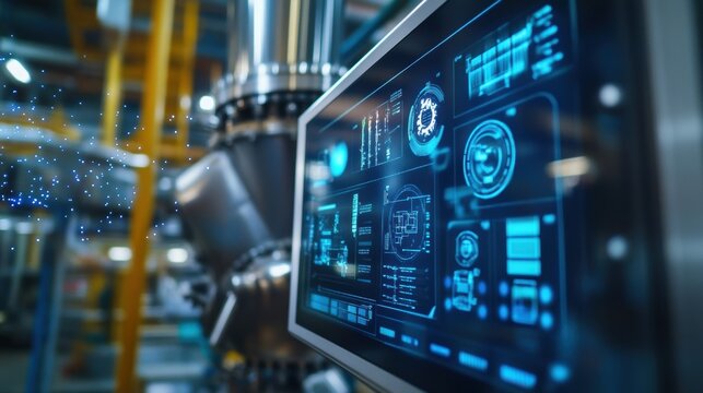 An intricate shot of a control screen displaying a customizable programming interface with various selectable options for product specifications and quality control measures.