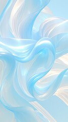 Abstract blue and white waves creating a soft and elegant background