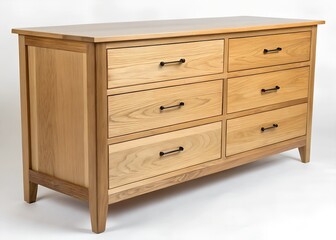 wooden cabinet isolated on white