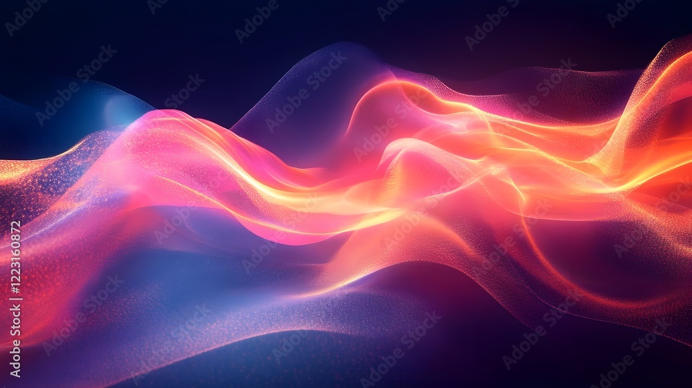 Aufkleber vibrant abstract artwork with colorful bold tones shimmering fluid patterns and a creative ethereal 