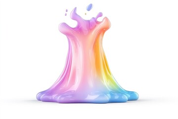 Colorful fluid splash creating a vibrant display on a white background, evoking creativity