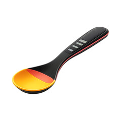 Modern Digital Measuring Spoon with Black and Red Design Isolated on Transparent Background
