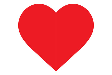 Red Heart Shape icon silhouette vector illustration
