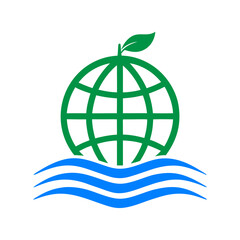 globe with green leaves