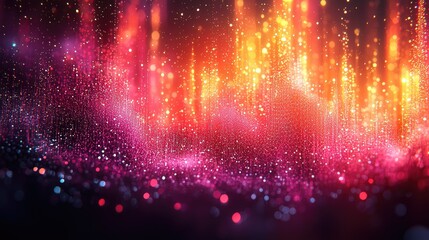 Fototapeta premium Abstract Sparkling Background With Vivid Red Orange Hues