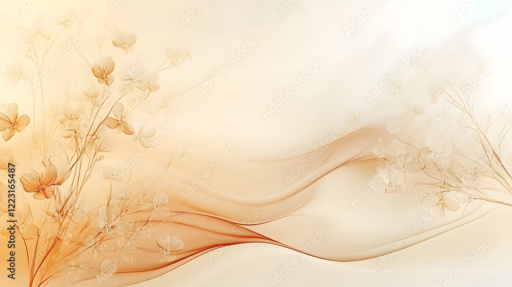 Poster soothing abstract background featuring a harmonious blend of neutral gradients delicate light patter