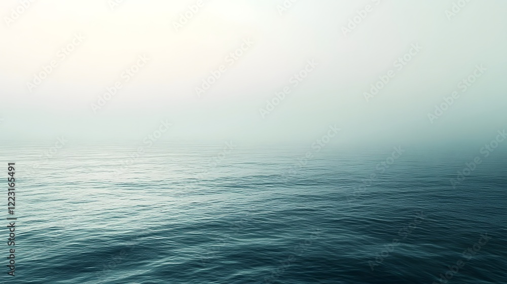 Poster breathtaking coastal seascape featuring a serene minimalistic design with soft gradient patterns and