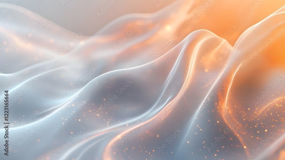 Poster ethereal gradient tapestry a soothing abstract backdrop with delicate light patterns soft gradients 