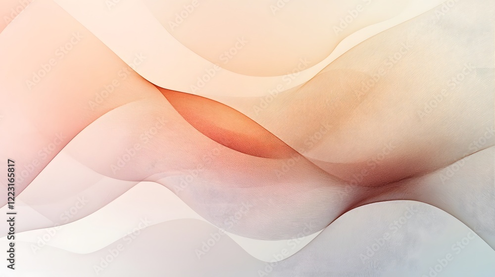 Poster serene gradient abstract design with harmonious tones and subtle organic patterns elegant and modern