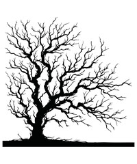 Set Of Tree Silhouette
