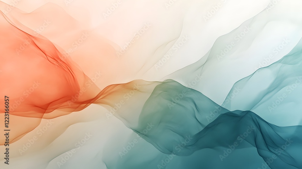 Aufkleber delicate peaceful gradients with soothing light tones neutral abstract layers and a harmonious moder