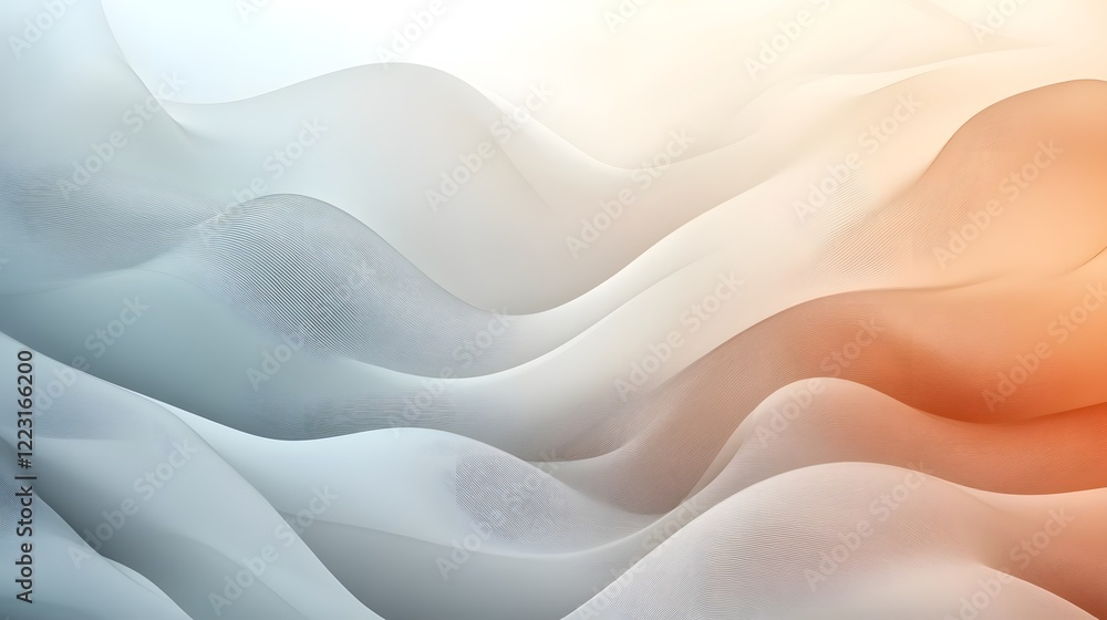 Aufkleber neutral minimal tranquil gradients featuring soft abstract patterns soothing light tones and a moder