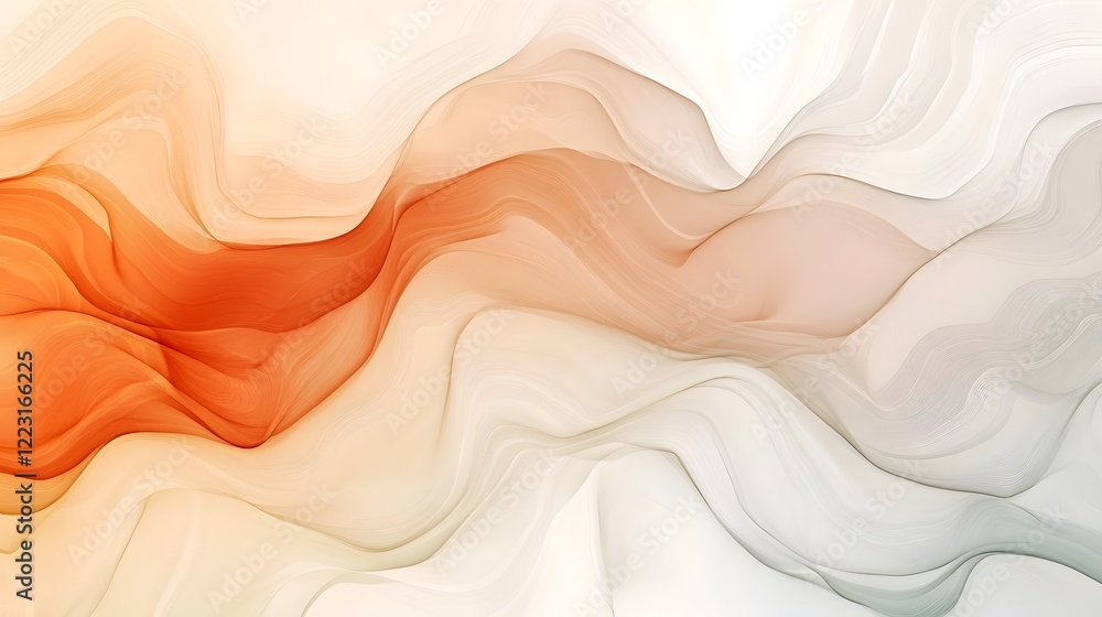 Poster serene gradient waves soothing natural patterns with harmonious aesthetic design gentle subtle light