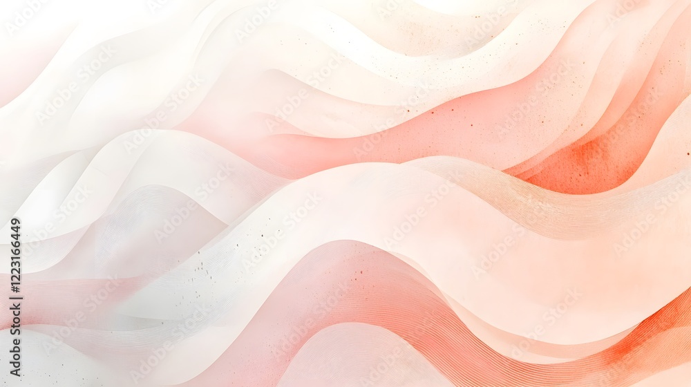 Poster soothing abstract gradient patterns with delicate wispy textures and a harmonious tranquil modern ae
